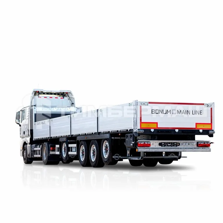 Бортовой полуприцеп BONUM 13,62 м с вынесенной осью для перевозки опасных грузов фото 1