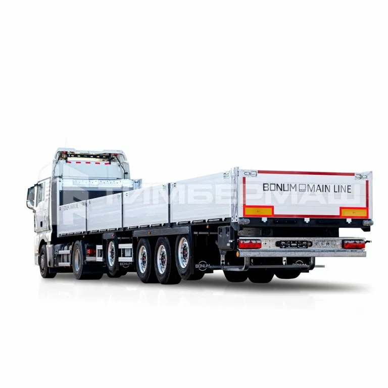 Бортовой полуприцеп BONUM 13,62 м с вынесенной осью фото 1