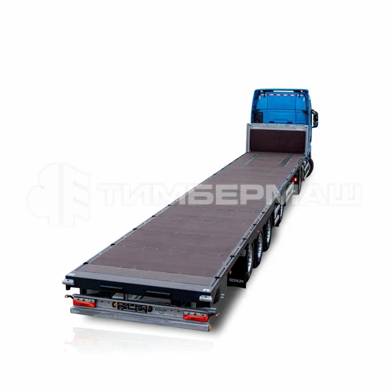 Полуприцеп-платформа BONUM 16,52 м с вынесенной осью фото 1