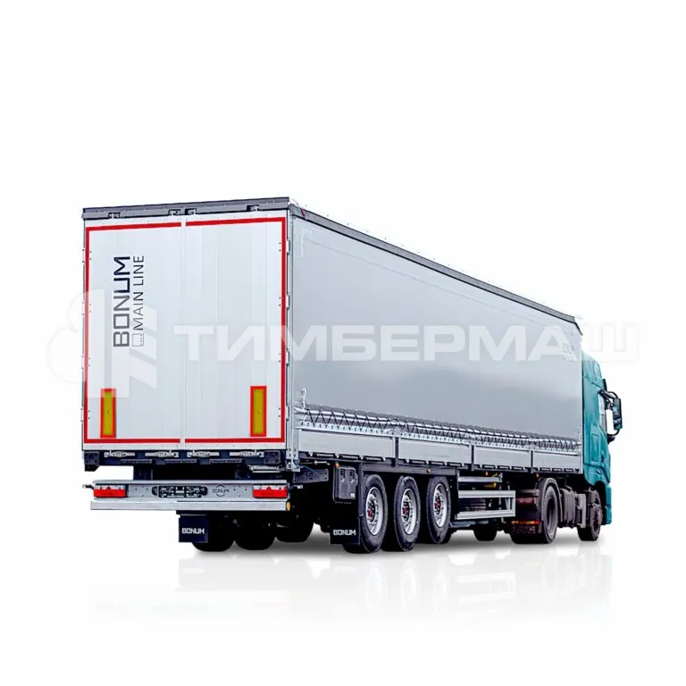 Шторный полуприцеп BONUM 13,62 м для перевозки рулонов стали фото 1